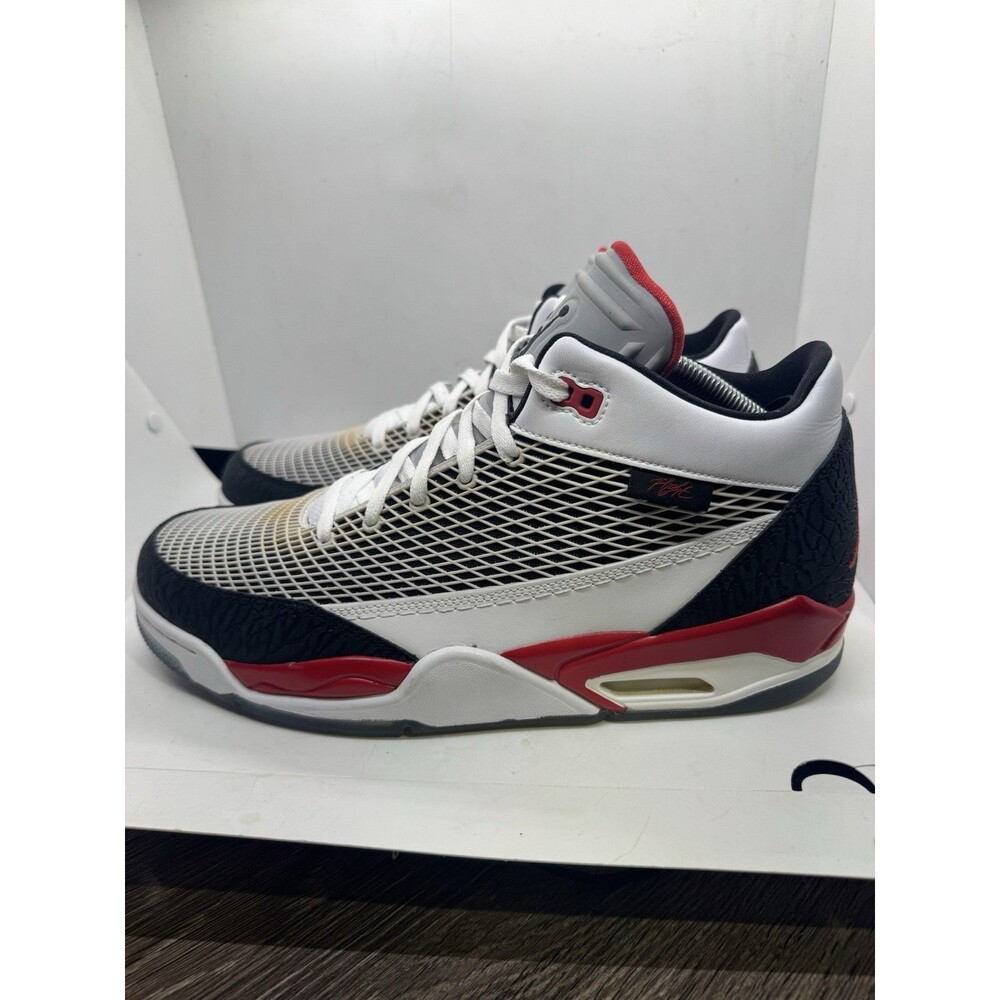 Nike Air Jordan Flight Club 80 Mens 12.5 White Red Sneakers shoes 599583 103